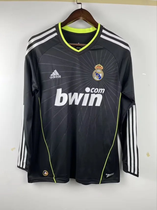 AAA Quality Real Madrid 10/11 Away Black Long Soccer Jersey